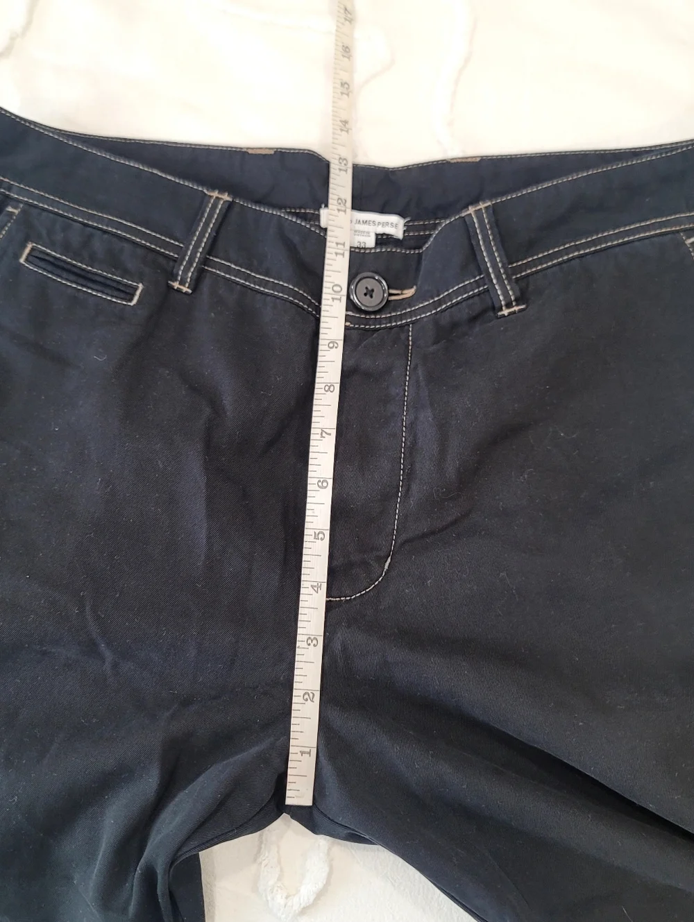 James Perse Standard Men’s  Contrast Stitch Chino Pants - Size 33 Crop - Picture 13 of 16